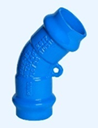 CODO DOBLE ENCHUFE PVC 45°